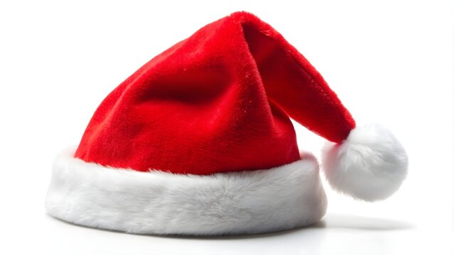 recommend clip art: Red Santa hat with a pointed tip outline in design, Christmas, holiday, festive, headwear, costume, seasonal