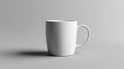 Obraz premium Blank White Coffee Mug Template on a Simple Background isolated with a neutral backdrop 