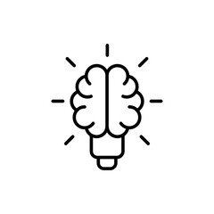 Efficiency idea outline icons, minimalist vector illustration ,simple transparent graphic element .Isolated on white background