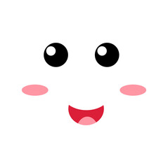 Obraz premium illustration of a smiley face for cartoons, characters or mascots with transparent background png