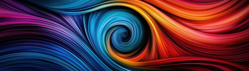 Obraz premium A colorful swirl of lines and shapes that creates a sense of movement and energy