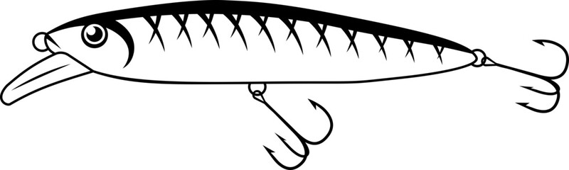 Wobbler icon. Fishing equipment icon.