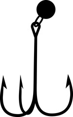 Fishing hook icon. Fishing equipment.