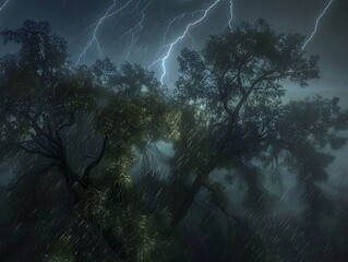 Thunderstorm in the Woods