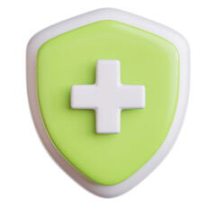 Obraz premium 3d rendering of shield healthcare concept