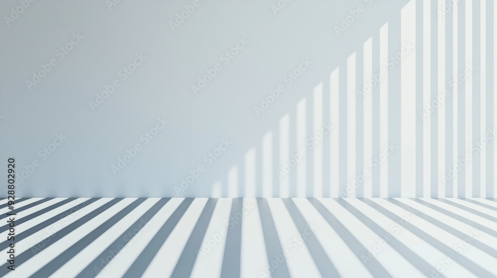 Poster abstract minimalism with light and shadow creating striped patterns on a white surface. modern, clea