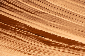 Closeup of the eroded wall of a sandstone cliff