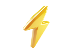a yellow lightning bolt symbol