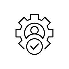 Expert outline icons, minimalist vector illustration ,simple transparent graphic element .Isolated on white background