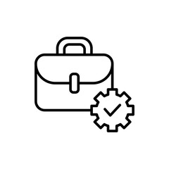 Expert job outline icons, minimalist vector illustration ,simple transparent graphic element .Isolated on white background