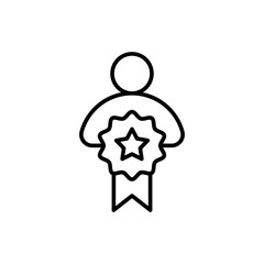 Expert people outline icons, minimalist vector illustration ,simple transparent graphic element .Isolated on white background