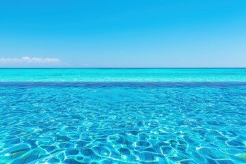 Crystal clear pool water.