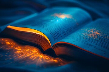 Enchanted Pages: A Glowing Book in a Mystical Setting