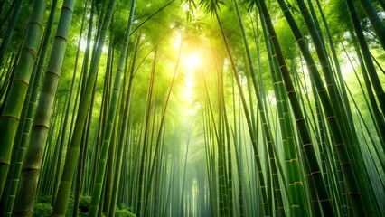 Green bamboo forest wallpaper with peaceful nature background , bamboo, green, wallpaper, nature, forest, background, tranquil, serene