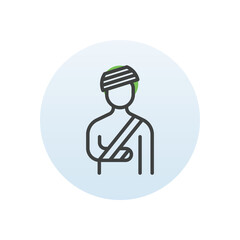 Injury vector icon