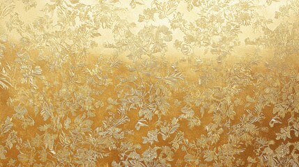 A textured gold and silver floral pattern on a golden background.