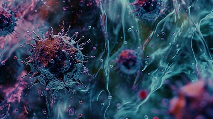 Disease Outbreak Warning in Grunge Texture