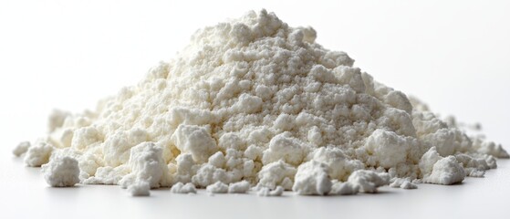 Close-up of a fine, white powdery substance, ideal for culinary or baking themes in food photography.