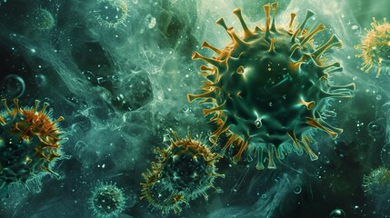 Textured Virus Pattern for Public Awareness