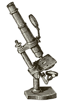 Microscope  illustration isolated on transparent background