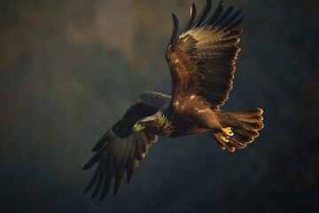 Obraz premium photograph of a majestic eagle flight