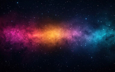 Fototapeta premium Vivid cosmic galaxy with colorful nebulas and countless stars, showcasing the mesmerizing beauty of the universe in a stunning celestial landscape.