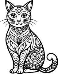 cat mandala design