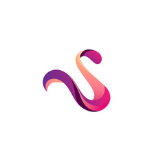 Letter S Abstract logo Full Color. S Icon
