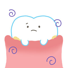 プラークがたまり歯周病になりそうな歯茎と歯