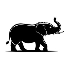 animal typography vector illustration in black