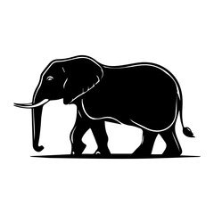 Fototapeta premium animal typography vector illustration in black