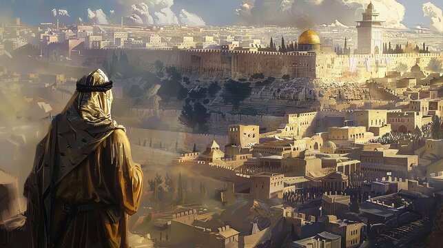 Nehemiah Overseeing Jerusalem's Reconstruction