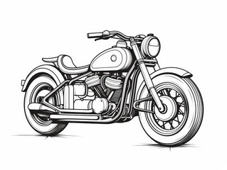 Tattoo Style Classic Motorcycle