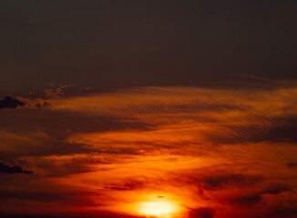 sunset in the sky