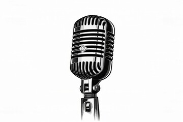 Fototapeta premium Vintage Tattoo Microphone