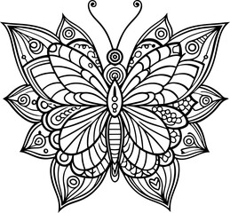 Butterfly mandala design