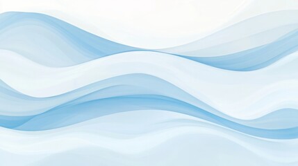Fototapeta premium Soothing Aquatic Ambiance: Tranquil Blue and White Wavy Background with Delicate Soft Gradients