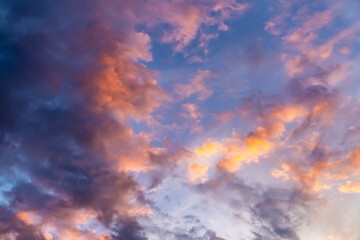 Beautiful landscape clouds sky sunset.