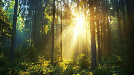 Naklejka premium Majestic_view_of_tall_trees