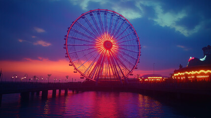 夕焼けの観覧車