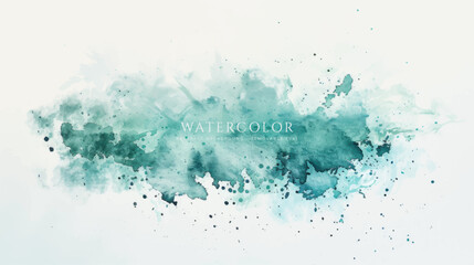 Abstract horizontal watercolor background. Hand drawn vector texture. Brush stroked painting pastel color watercolour