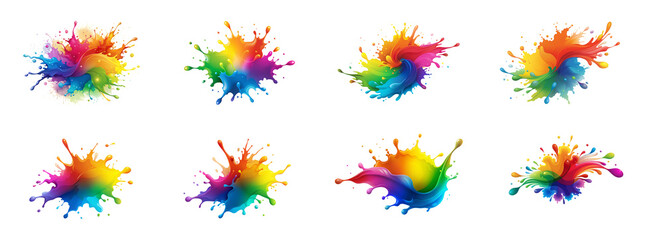 Paint Splash Design PNG with Transparent Cut Out