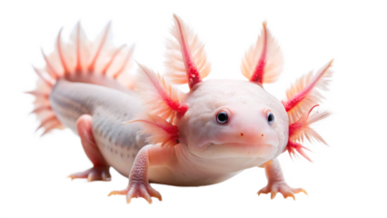 Axolotl isolated on transparent background