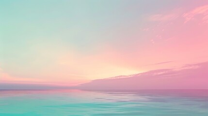 Pastel Sunset Over the Sea