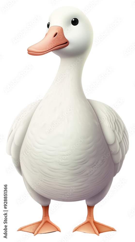 Wall mural PNG Snow goose cartoon animal white.