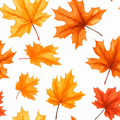 Fototapeta premium Mapple leaves of different colors, Seamless Pattern