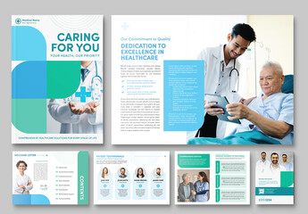 Medical Hospital Healthcare A5 Brochure Template - Powered by Adobe