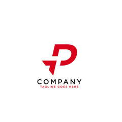 Obraz premium P arrow logo icon vector illustration modern design. growth logo icon vector illustration modern design.