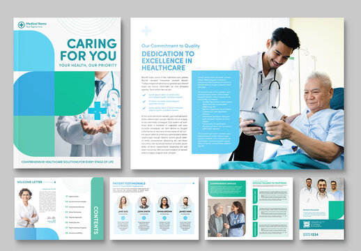 Medical Hospital Healthcare A5 Brochure Template