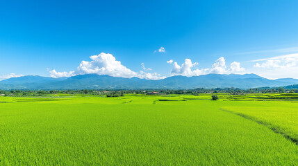 Obraz premium Rice field landscape